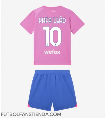 AC Milan Rafael Leao #10 Tercera Equipación Niños 2023-24 Manga Corta (+ Pantalones cortos)